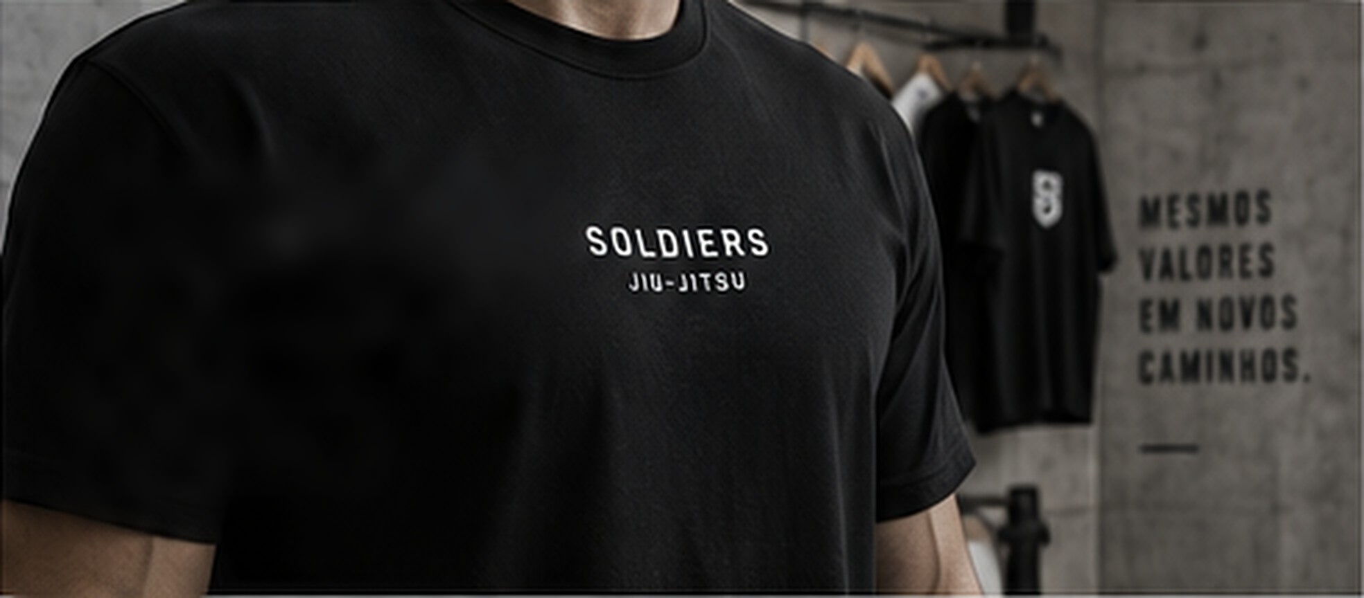 Camiseta preta Soldiers Jiu-Jitsu